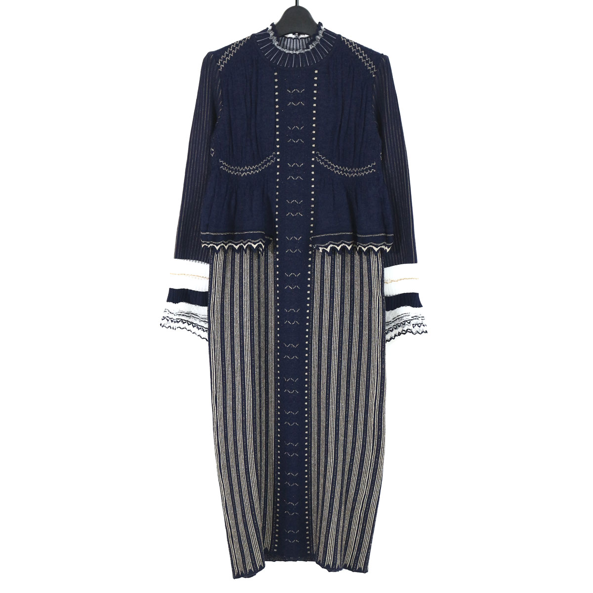 Mame Kurogouchi マメクロゴウチ 20AW Layered Knitted Dress 