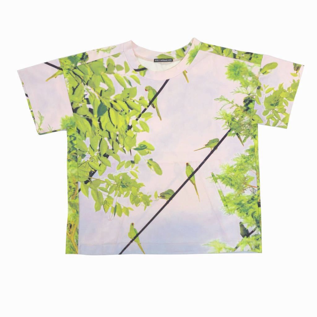 ISSEY MIYAKE MEN イッセイミヤケ メン 16SS LOOK7 水谷吉法「TOKYO PARROTS」転写プリントTシャツ 1 ME61JK037