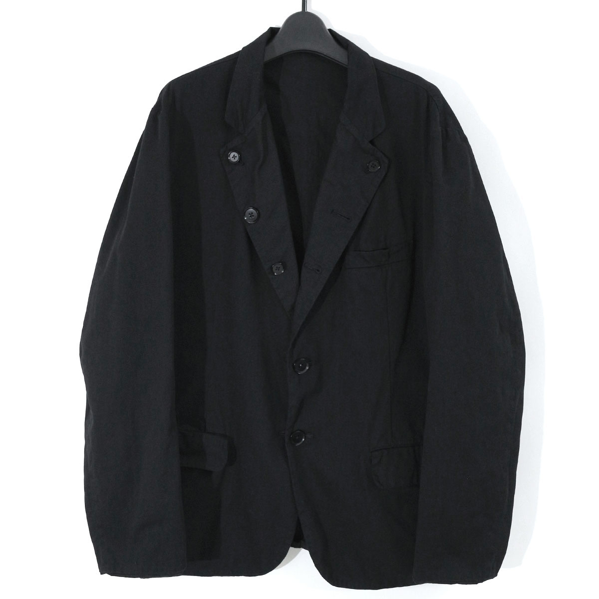 Yohji Yamamoto POUR HOMME ヨウジヤマモト プールオム 01SS 製品染めコットンリバーシブルジャケット 4 HX-J78-048