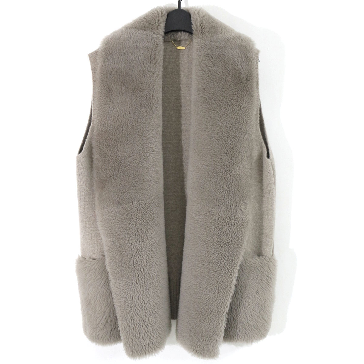 L'Appartement Lisiere アパルトモン リジエール 21AW Mouton×Knit VEST ムートンレザーコンビネーションニットベスト 21010560101130
