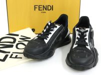 FENDI フェンディ FENDI FLOW フェンディ フロー ブラックファブリックロートップスニーカー 7